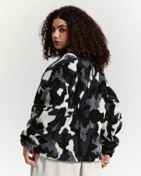 Cold Culture Abstract Fleece Grey Camo | 94571-PYRK