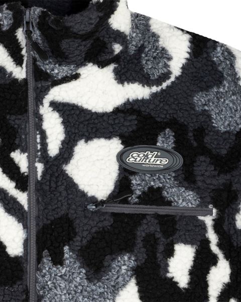 Cold Culture Abstract Fleece Grey Camo | 94571-PYRK