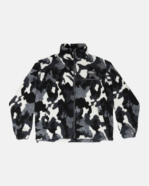 Cold Culture Abstract Fleece Grey Camo | 94571-PYRK