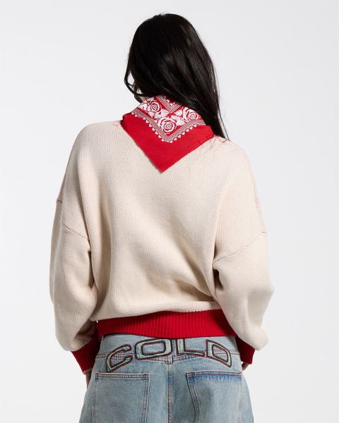 Cold Culture Academy Knitwear White | 74231-TXRO