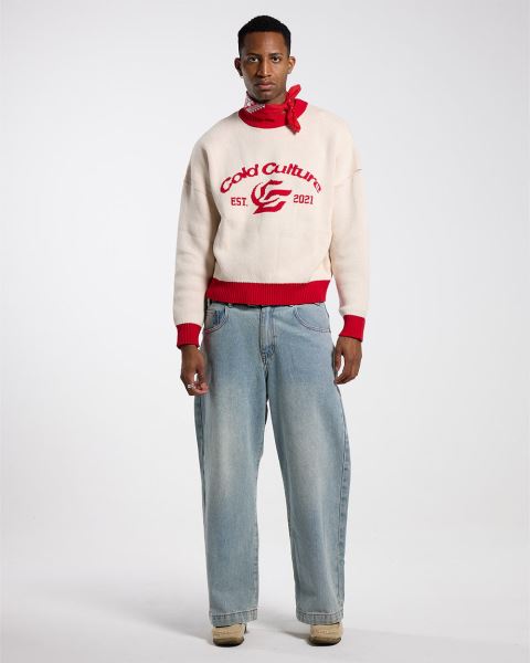Cold Culture Academy Knitwear White | 74231-TXRO