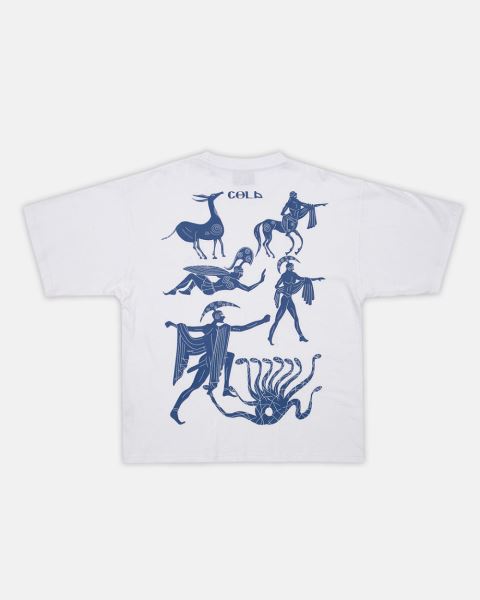 Cold Culture Ancient Greeks T Shirt White | 83246-XGYH