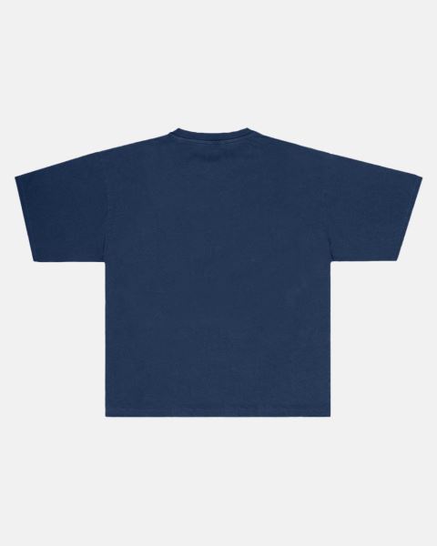Cold Culture Archive T Shirt Indigo Blue | 35914-SEOX