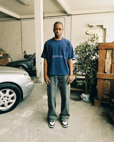 Cold Culture Archive T Shirt Indigo Blue | 35914-SEOX