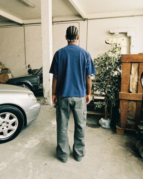 Cold Culture Archive T Shirt Indigo Blue | 35914-SEOX