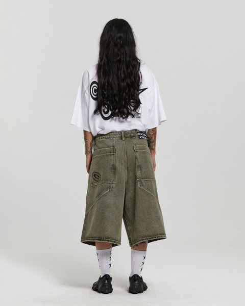 Cold Culture Assembly V2 Shorts Green Blue | 12834-HKJC