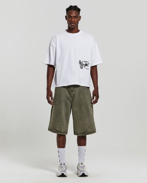 Cold Culture Assembly V2 Shorts Green Blue | 12834-HKJC