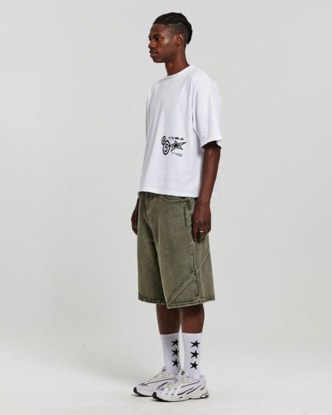 Cold Culture Assembly V2 Shorts Green Blue | 12834-HKJC