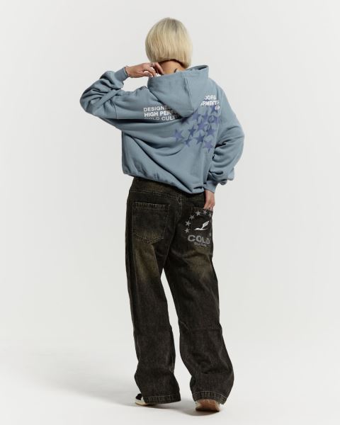 Cold Culture Astro Hoodie Blue | 52061-IYMC