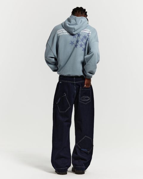 Cold Culture Astro Hoodie Blue | 52061-IYMC