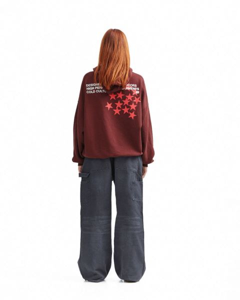 Cold Culture Astro Hoodie Red | 46897-JKDL