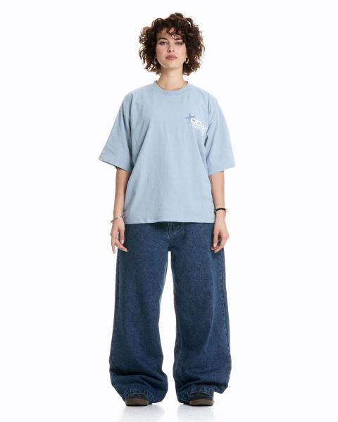 Cold Culture Astro T Shirt Blue | 24378-ULTZ
