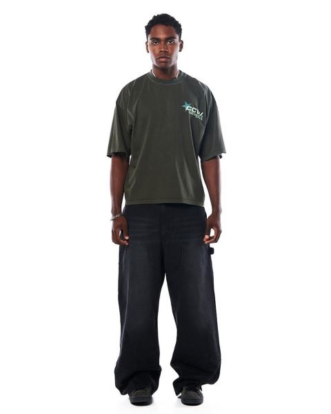 Cold Culture Astro T Shirt Dark Green | 19863-CQKB