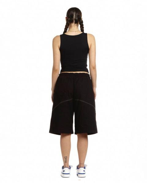 Cold Culture Baggy Ripstop Shorts Black | 25730-HKQA