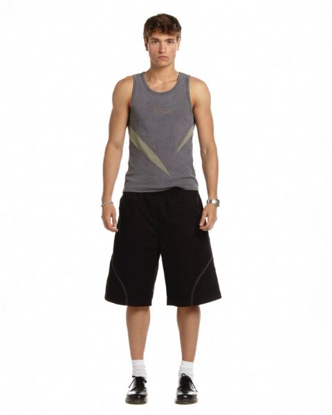 Cold Culture Baggy Ripstop Shorts Black | 25730-HKQA
