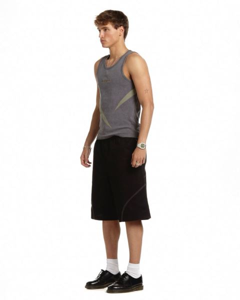 Cold Culture Baggy Ripstop Shorts Black | 25730-HKQA