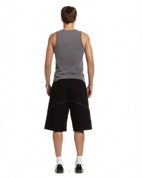 Cold Culture Baggy Ripstop Shorts Black | 25730-HKQA