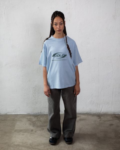 Cold Culture Base T Shirt Blue | 23864-CQWL