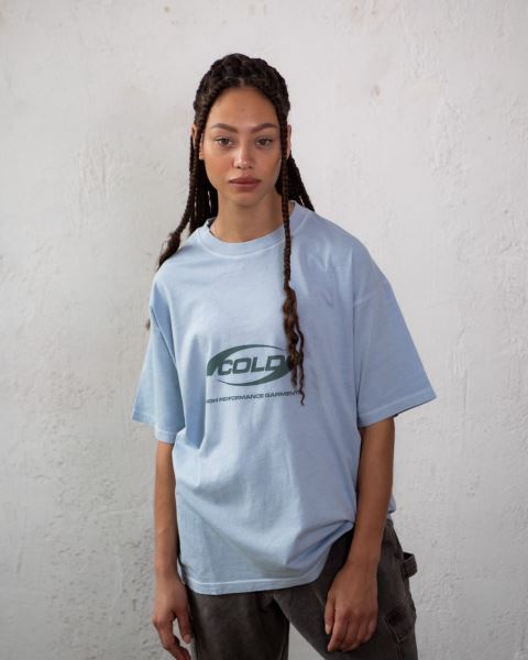 Cold Culture Base T Shirt Blue | 23864-CQWL