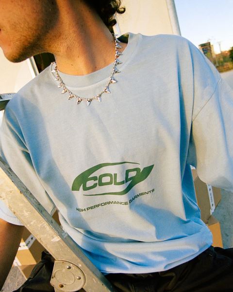 Cold Culture Base T Shirt Blue | 23864-CQWL