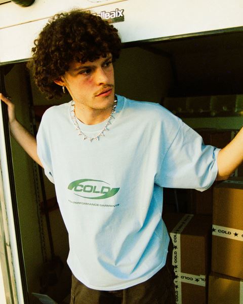 Cold Culture Base T Shirt Blue | 23864-CQWL