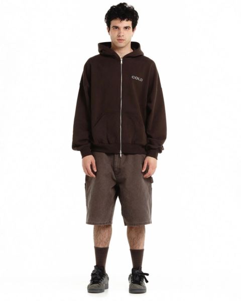 Cold Culture Bow Constellation Zip Hoodie Brown | 34527-SJNT