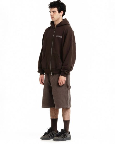 Cold Culture Bow Constellation Zip Hoodie Brown | 34527-SJNT