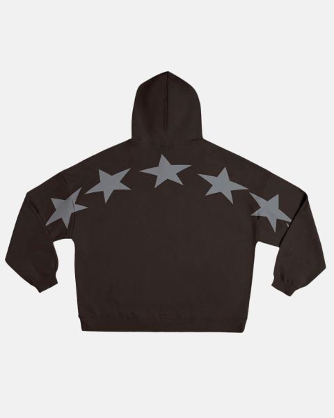 Cold Culture Bow Constellation Zip Hoodie Brown | 34527-SJNT