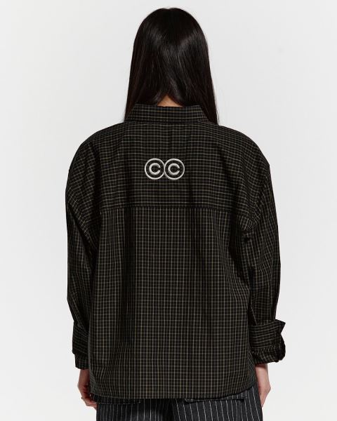 Cold Culture Brick Lane Shirt Dark Red Black | 80931-YXKM