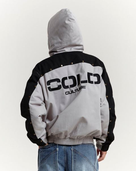 Cold Culture Buzo Hooded Jacket Grey | 05641-UBEF