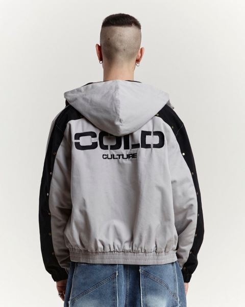 Cold Culture Buzo Hooded Jacket Grey | 05641-UBEF