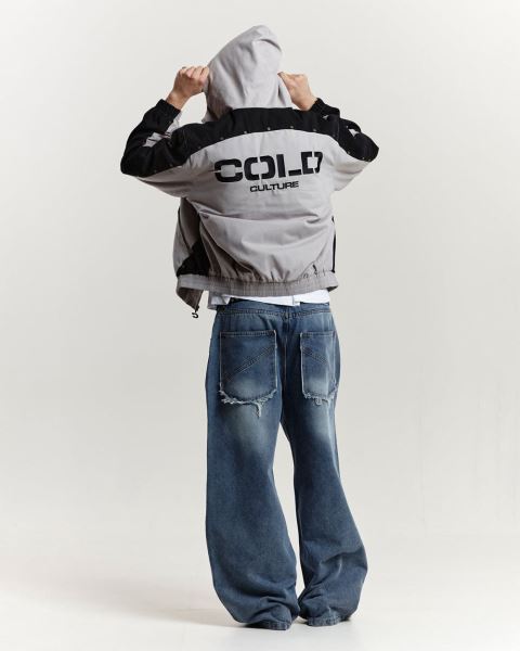 Cold Culture Buzo Hooded Jacket Grey | 05641-UBEF