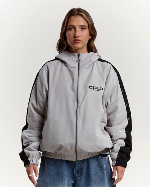 Cold Culture Buzo Hooded Jacket Grey | 05641-UBEF