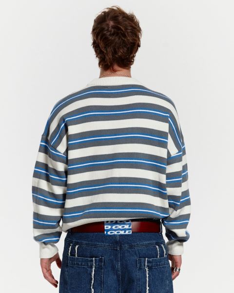Cold Culture Casino Stripes Knitwear White | 27310-XMGC