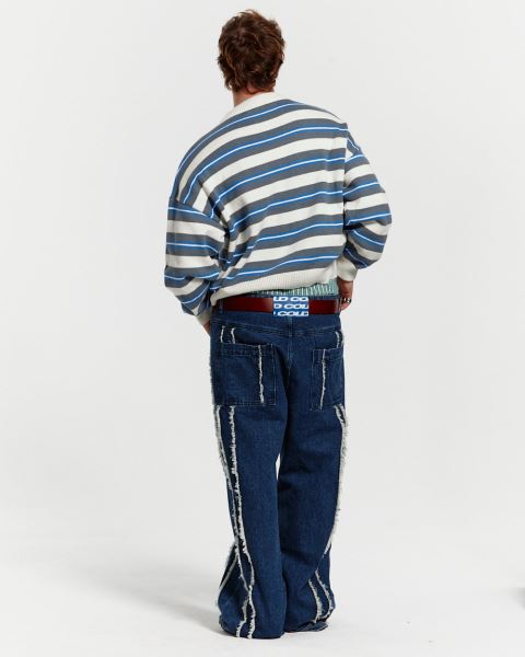 Cold Culture Casino Stripes Knitwear White | 27310-XMGC