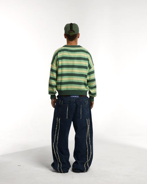 Cold Culture Casino Stripes Knitwear White | 02798-CVIA