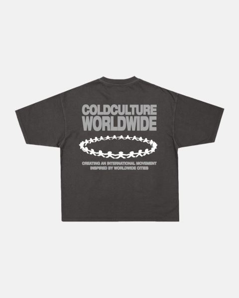 Cold Culture Circular Dance T Shirt Grey | 73480-RZGN