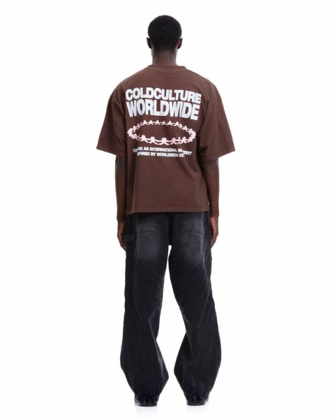 Cold Culture Circular Dance T Shirt Orange | 56493-ZCRM