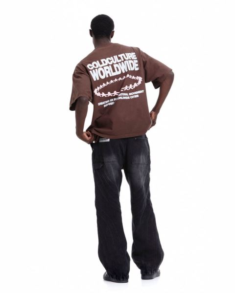 Cold Culture Circular Dance T Shirt Orange | 56493-ZCRM