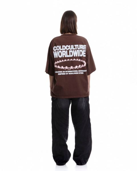 Cold Culture Circular Dance T Shirt Orange | 56493-ZCRM