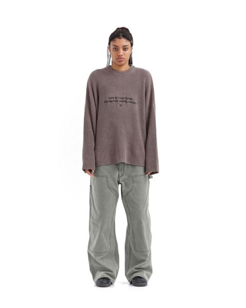 Cold Culture Claim Ribbed Knitwear Grey Brown | 36910-TBMC