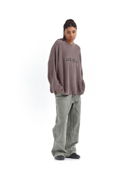 Cold Culture Claim Ribbed Knitwear Grey Brown | 36910-TBMC