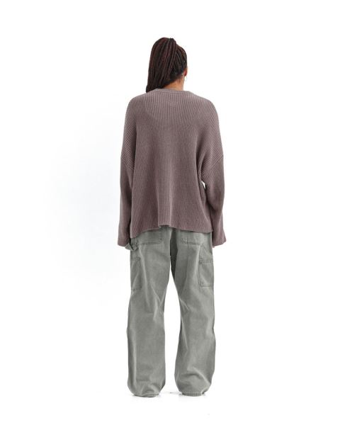 Cold Culture Claim Ribbed Knitwear Grey Brown | 36910-TBMC