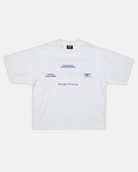 Cold Culture Clash T Shirt White | 50271-OEWG