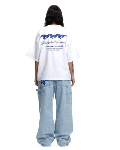 Cold Culture Clash T Shirt White | 50271-OEWG