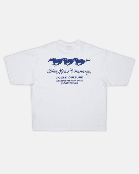 Cold Culture Clash T Shirt White | 50271-OEWG
