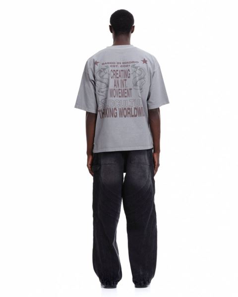 Cold Culture Cobra T Shirt Grey | 23945-UNJP