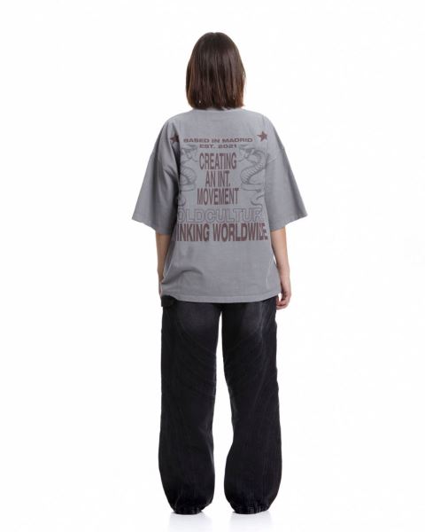 Cold Culture Cobra T Shirt Grey | 23945-UNJP