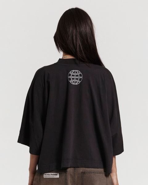 Cold Culture Cold Big T Shirt Black | 78941-RBQS