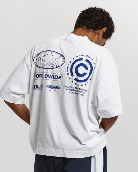 Cold Culture Cold Sponsor T Shirt White | 21876-ARTN